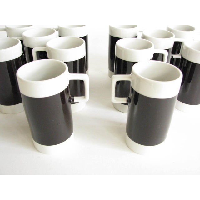 Vintage Braniff International Airlines Black White Espresso Lungo