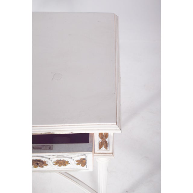 Portuguese White Painted Console with Gilding, 1890s For Sale - Image 9 of 11