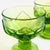 Mid 20th Century 1970s Mid Century Modern Green Textured Coupe Cocktail Glasses - "Green Cabaret" by Tiffin Franciscan - Set of 5 For Sale - Image 5 of 9