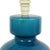 Italian Round Blue Ceramic Table Lamp, 1970s For Sale - Image 6 of 12