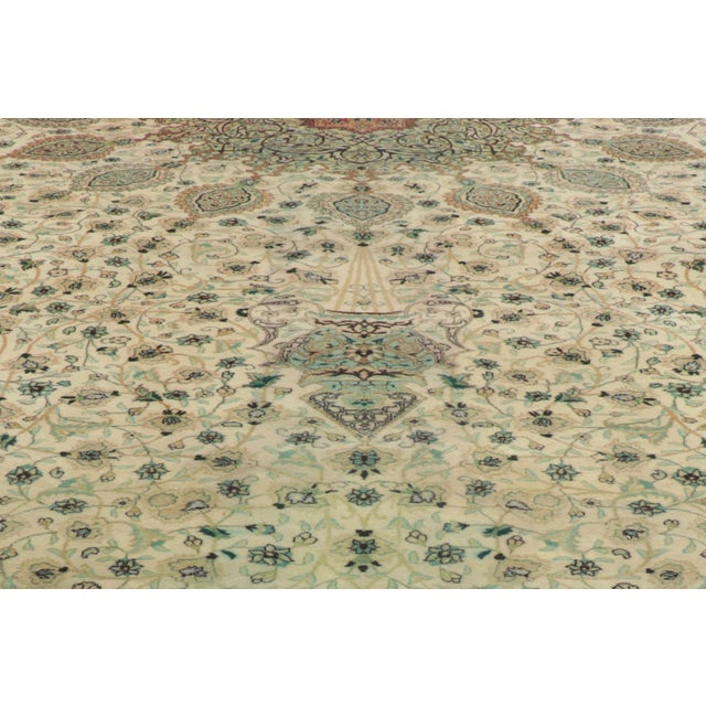 Vintage Persian Tabriz Rug, 12'06 X 19'01 For Sale In Dallas - Image 6 of 12