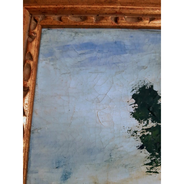 Shabby Chic Vintage Bluebonnet Texas Painting Signed For Sale - Image 3 of 8