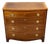 1980s Baker Furniture Georgian Inlaid Banded Mahogany Bowfront Bachelor Chest of Drawers For Sale