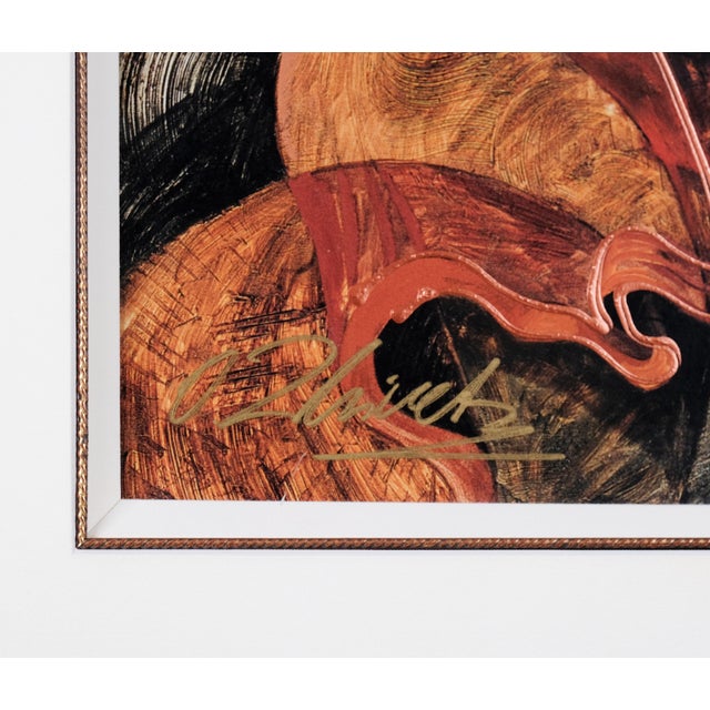1990s Oleg Zhivetin Untitled Work Artist Hand Signed and Numbered Limited Edition Printers Proof 5/10 Framed, Matted & Fileted Serigraph For Sale - Image 4 of 6