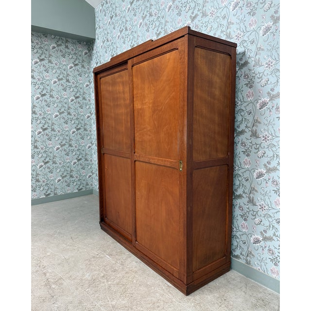 Large Parisian Wardrobe with Sliding Doors, 1940s For Sale - Image 9 of 16