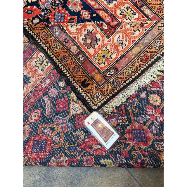 Red Early 20th Century Malayer Botanical Rug For Sale - Image 8 of 8