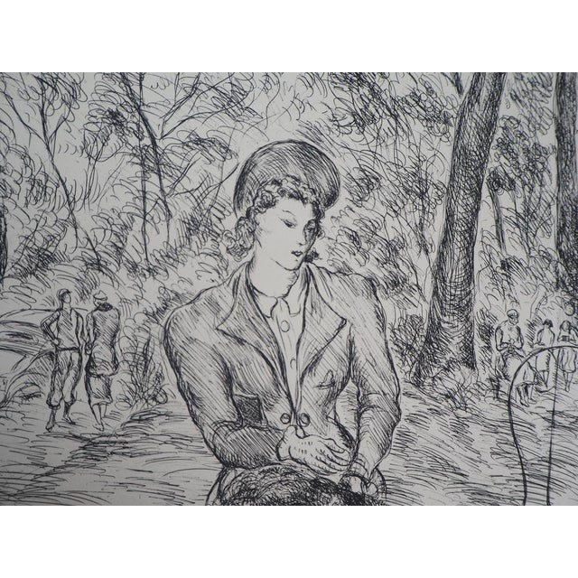 Luc,Albert Moreau, Jardins De Paris, 1937, Original Etching For Sale - Image 5 of 10