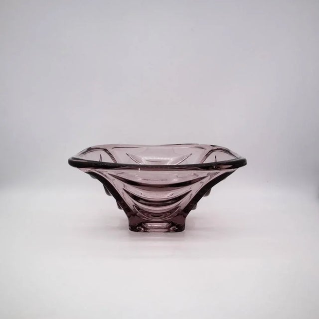 1950s Mid-Century Czech Glass Bowl 20035 by Vaclav Hanus for Sklo Union Hermanova Hut, 1958 For Sale - Image 5 of 5