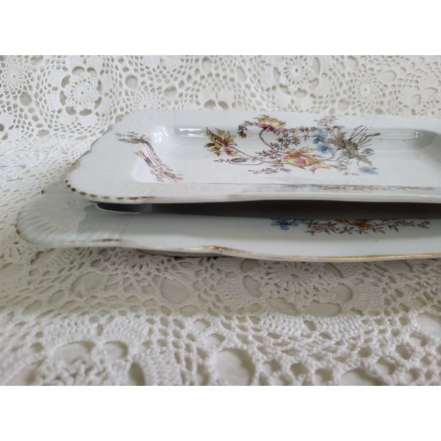 Ceramic 1920s/1930s Large Floral Porcelain Platter, Marked 'Austria Bsm' For Sale - Image 7 of 8