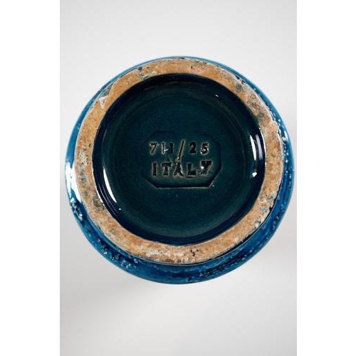 Bitossi Italian Blue Vase by Bitossi For Sale - Image 4 of 9