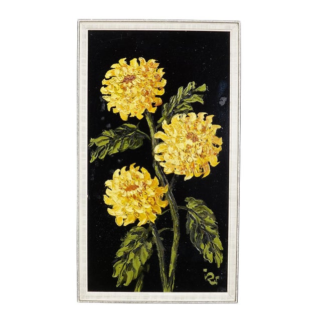 A Set of Five Vintage Flower Still Live Paintings For Sale - Image 9 of 12