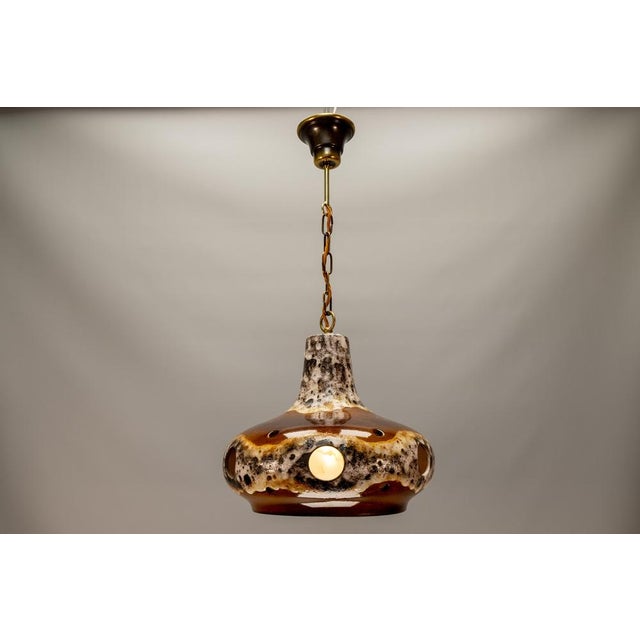 German Mid-Century Modern Fat Lava Ceramic Pendant Light, 1970s For Sale - Image 15 of 18