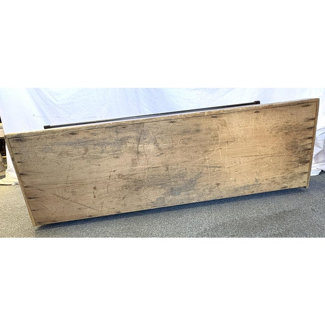 Early 20th Century Handmade Wood Blanket Chest With Hinged Lid For Sale - Image 10 of 18