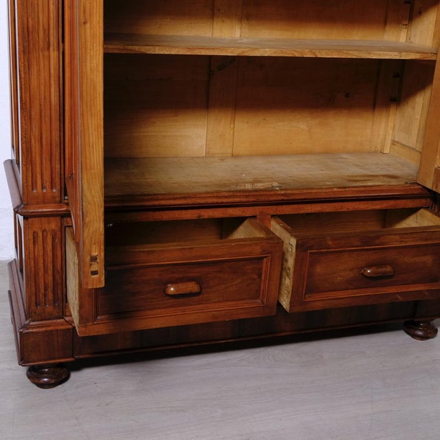 Antique Two-Door Wooden Display Bookcase, Italy, 1890s For Sale - Image 4 of 16