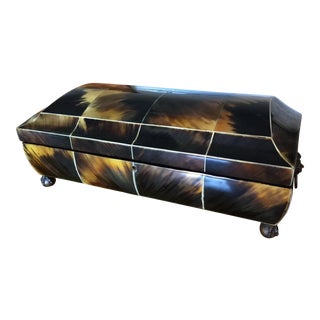 Vintage Pieced Horn Jewelry Box For Sale
