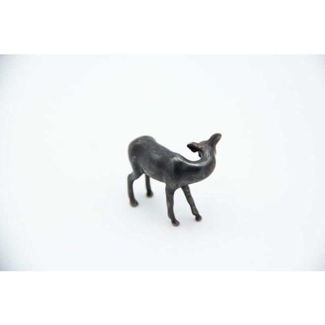 Miniature Deer in Nickel Silver, in Very Good conditions. Designed from 2000 This piece has an attribution mark, I am sure...