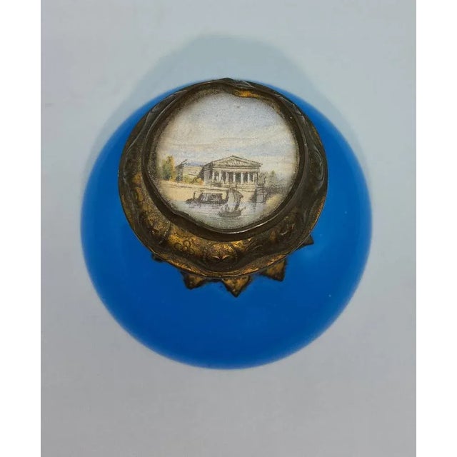 19th Century French Opaline Glass Perfume Bottle with Miniature Top For Sale - Image 3 of 9