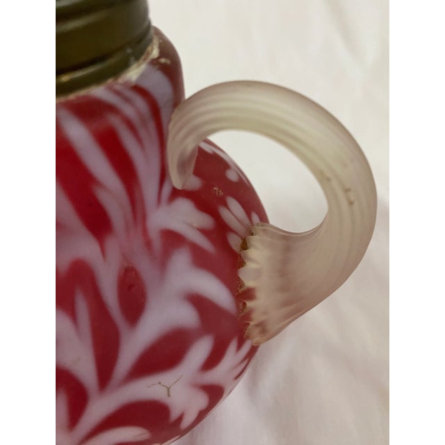 Ruby Red Antique Cranberry Art Glass Vessel For Sale - Image 8 of 8