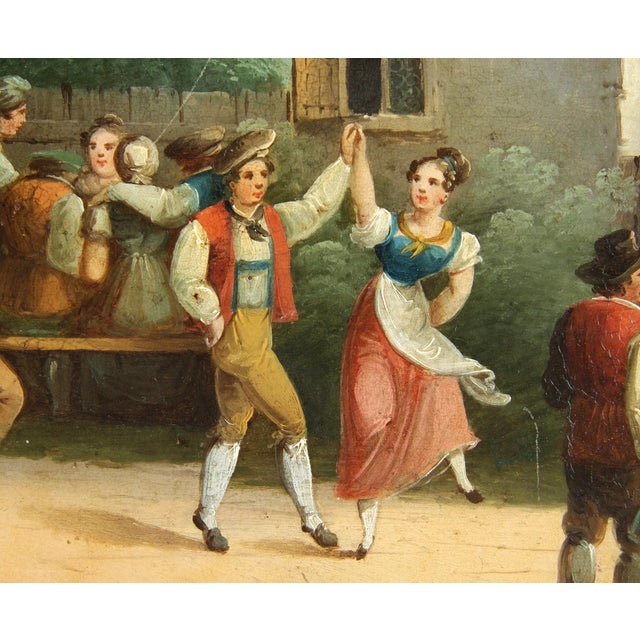 Biedermeier Picture Clock, 1830s For Sale - Image 3 of 13