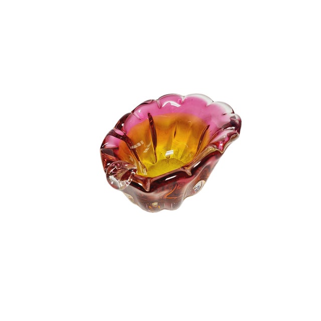 Glass Decorative Bowl by J. Hospodka for Chribska Glassworks, Czechoslovakia, 1960s For Sale - Image 7 of 14