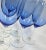 Blue Pillar Stemmed Blue Goblets- Set of Six For Sale - Image 8 of 12