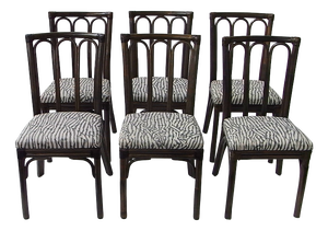 Dining Chairs in Rattan and Bamboo from McGuire, USA, 1970s, Set of 6