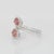 1.1Ct Padparadscha Sapphire Toi Et Moi Ring With Natural Diamonds Halo: 14k Gold, Size 6.75 For Sale In Columbus - Image 6 of 8
