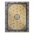 1920s Beige Field Vase Classic Greek Key Antique Chinese Peking Knotted Wool Rug For Sale