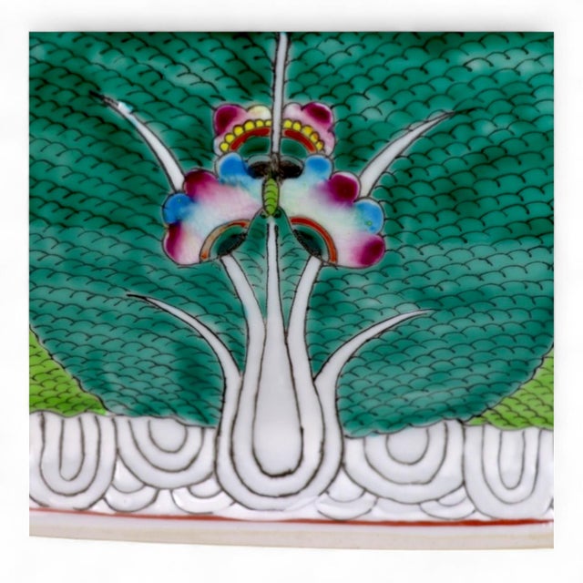 Part of the Bok Choy Collection, this hand-painted oval porcelain planter — also known as a porcelain foot bath — features...