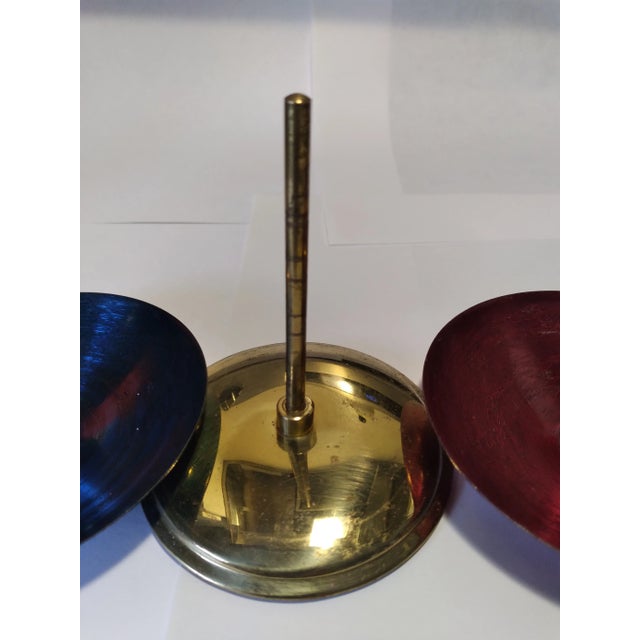 Metal Vintage Mid Century Modern Stackable Ashtrays For Sale - Image 7 of 10