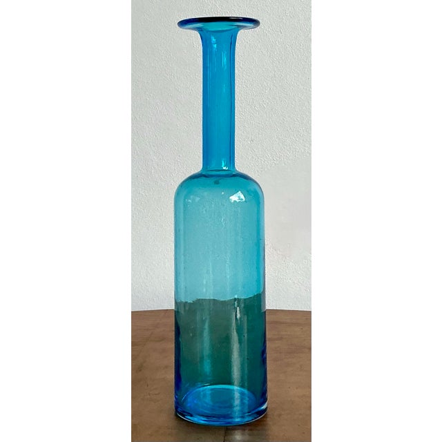 Vintage Boho Holmegaatd Glass Vase For Sale - Image 9 of 10