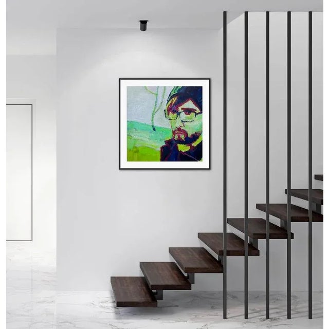 Modern Portraiture, Vibrant Pop Art Portrait in Oil For Sale - Image 4 of 6