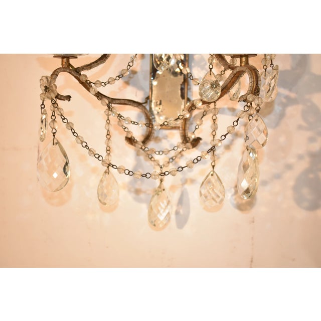 Pair of Italian Mirrored Wall Sconces, Circa 1960's For Sale - Image 12 of 12