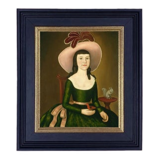 "Miss Denison of Stonington Connecticut" Contemporary Reproduction Print on Canvas, Framed, 8 x 10 For Sale