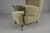 Wood Large Green Italian Wood & Fabric Wingback Armchair, 1950s For Sale - Image 7 of 15