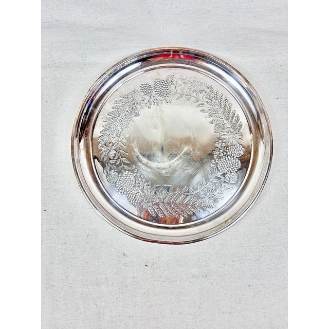 Vintage Gorham silver plate serving tray. Lovely floral design. Perfect to use when entertaining or to hold perfumes and...