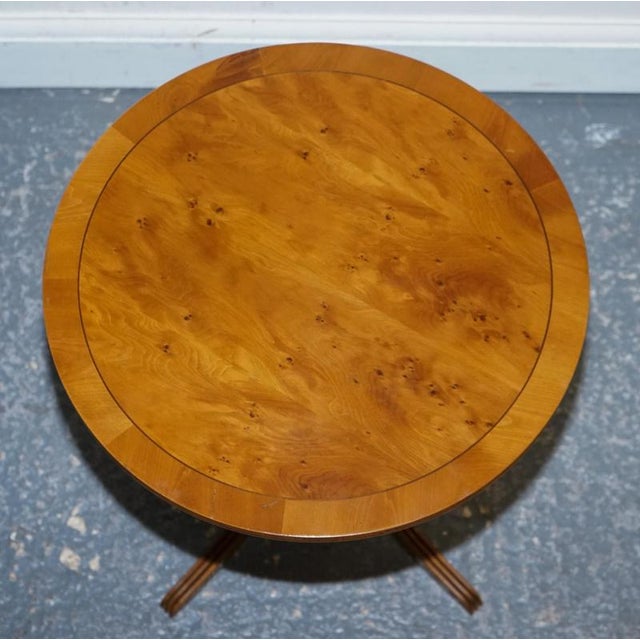 Vintage Yew Wood Side Table For Sale - Image 9 of 11
