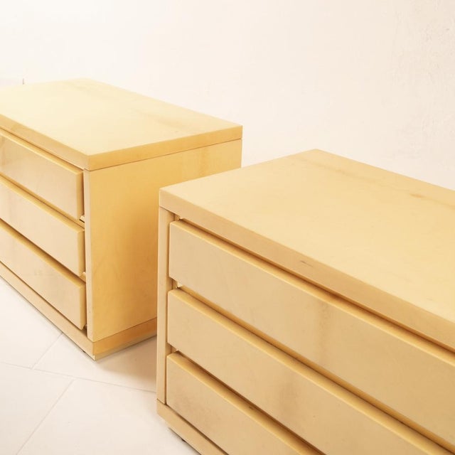 Pair of Vintage Parchment Nightstands by Aldo Tura, 1960s For Sale - Image 12 of 18