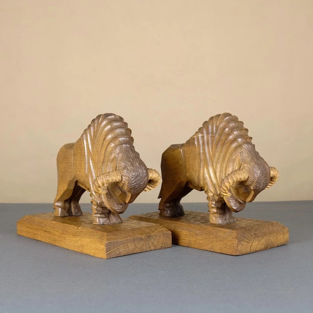 Mid-Century Handmade Bull Bookends, Set of 2, in Flawless conditions. Designed 1950 to 1959