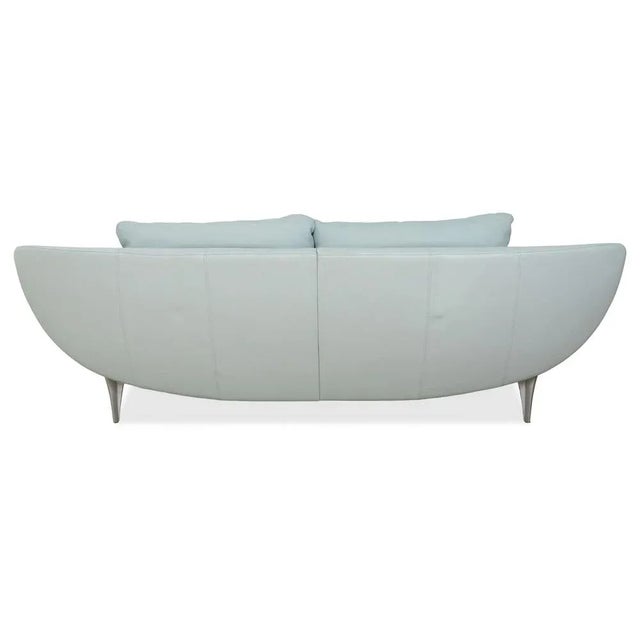 Model 1600 3-Seater Sofa in Light Blue Leather from Rolf Benz For Sale - Image 11 of 13