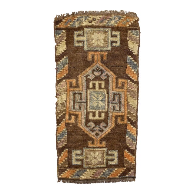 Vintage Mini Turkish Rug For Sale
