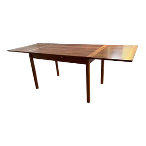 Mid 20th Century Mid Century Modern Danish Teak Style Pull Out Extendable Dining Table.