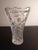 Lead Crystal Clear Germany Etched Vase For Sale - Image 4 of 7
