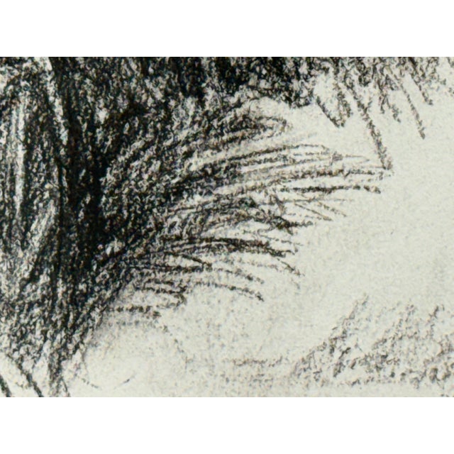 Drawing of European Laborer in Charcoal, Framed For Sale - Image 10 of 12