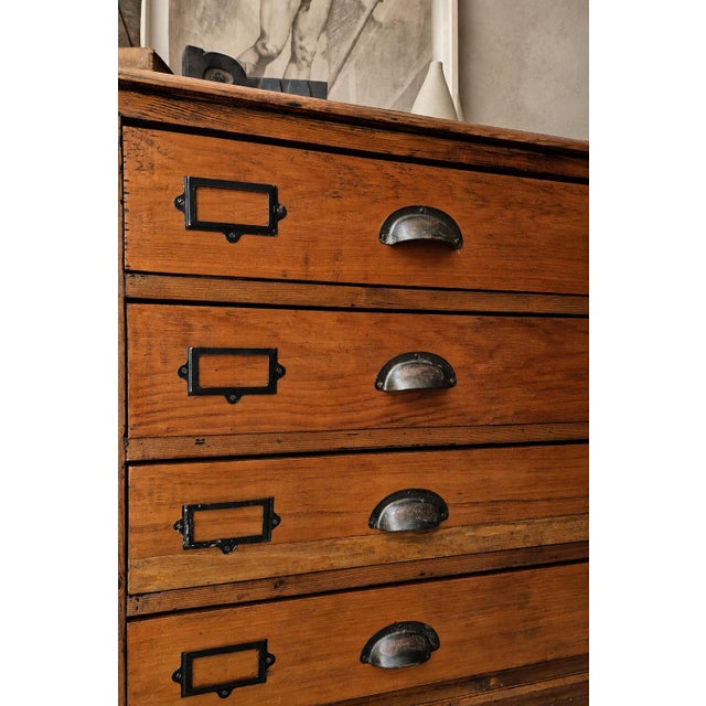Antique English Pine Shop Chest of Drawers, UK, 1890s For Sale - Image 14 of 16