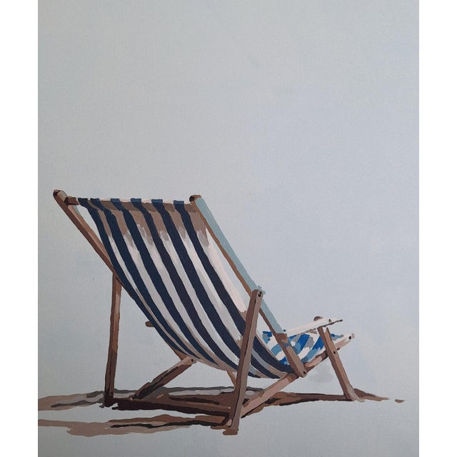 Joanna Woyda, The Beach: A Beach Chair, 2026, Acrylic on Canvas For Sale - Image 3 of 4