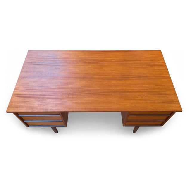 1960s Danish Modern Teak Executive Desk For Sale In Sacramento - Image 6 of 13