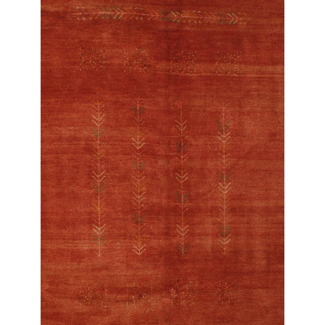 Vintage Hand-Knotted Persian Gabbeh Rug 9'7" X 12'5" For Sale - Image 4 of 7