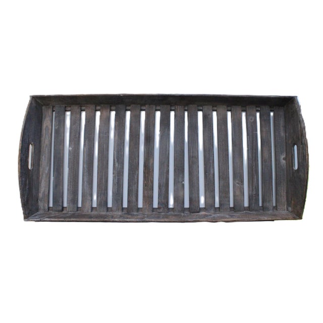 Extra Large farmhouse wood slat barn wood tray. We love to use these trays in the center of large Farmhouse table, or even...