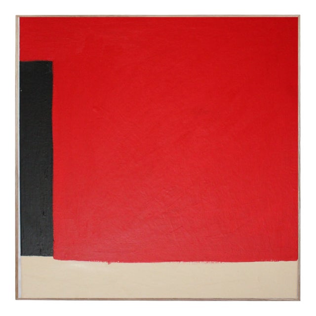 Bodasca, Red Square, 2026, Acrylic on Canvas For Sale